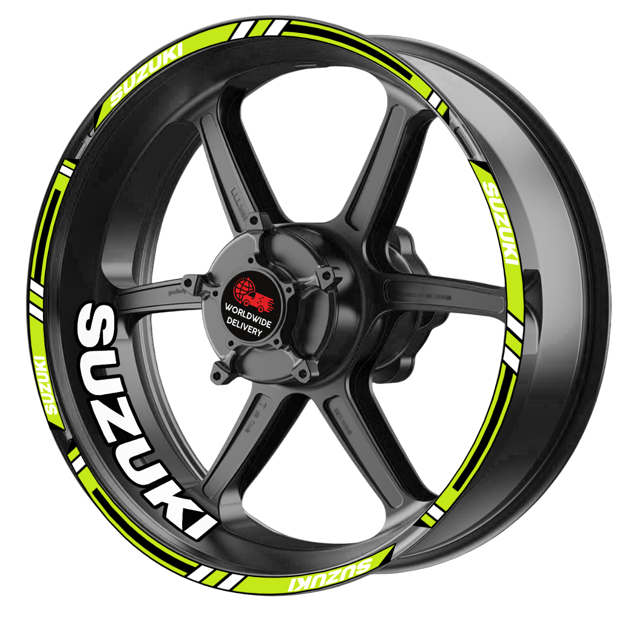 Suzuki GSX-8R Wheel Rim Decals | Blue Motorcycle Stickers & Stripes