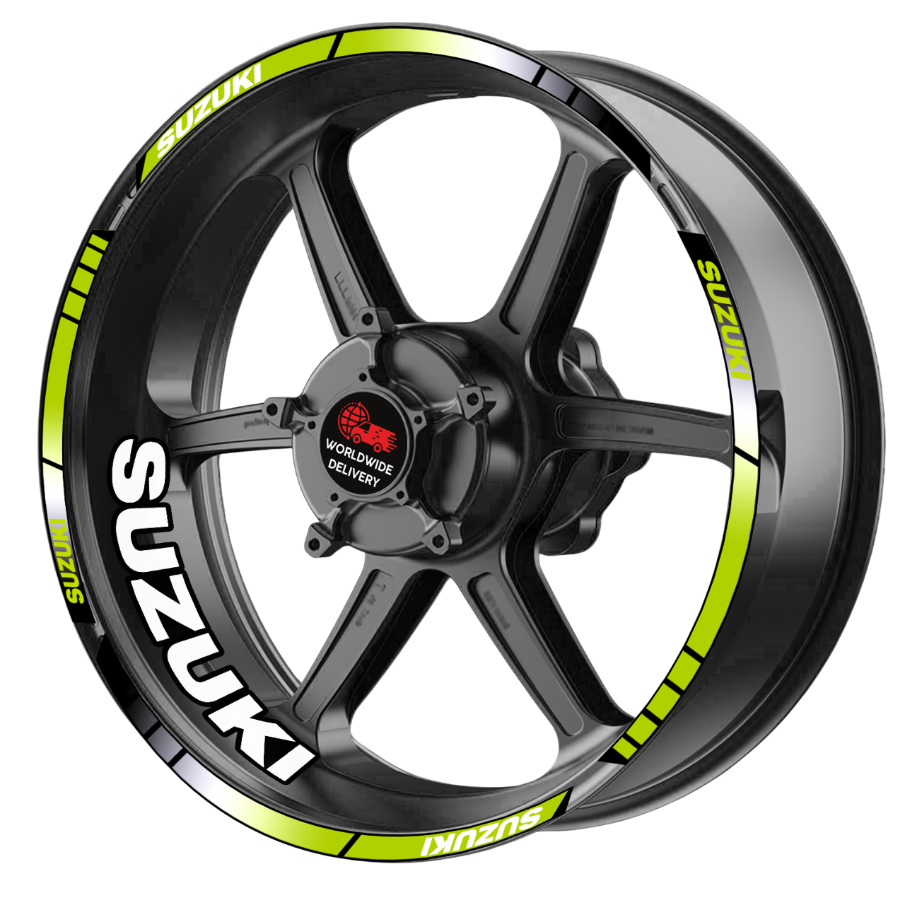 Suzuki GSX-8R Wheel Decals | Motorcycle Rim Stickers Stripes Blue