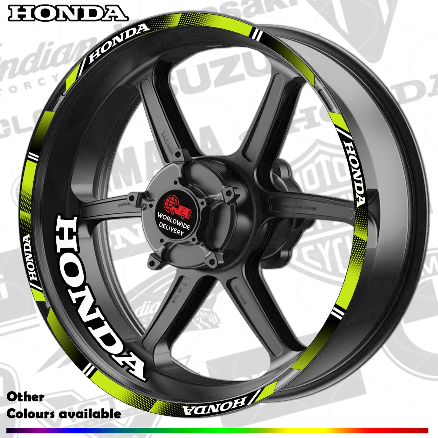 Honda CBR Wheel Decals | Motorcycle Rim Stickers HRC for Fireblade