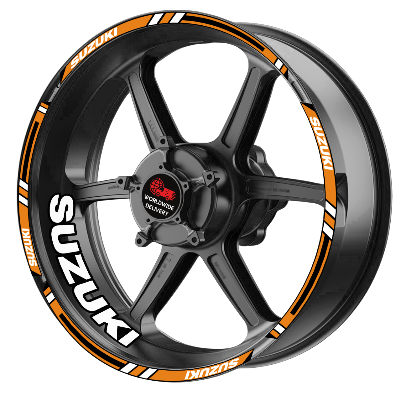 Suzuki GSX-8R Wheel Rim Decals | Blue Motorcycle Stickers & Stripes