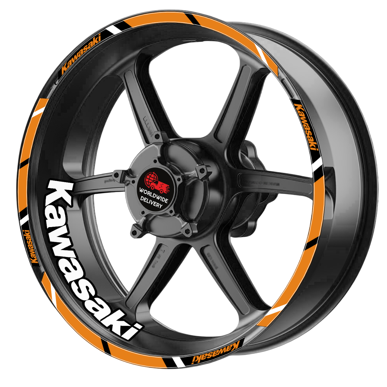 Motorcycle Rim Stickers – Kawasaki Ninja Wheel Decals for ZX-6R, ZX-10R, H2, H2R, 400