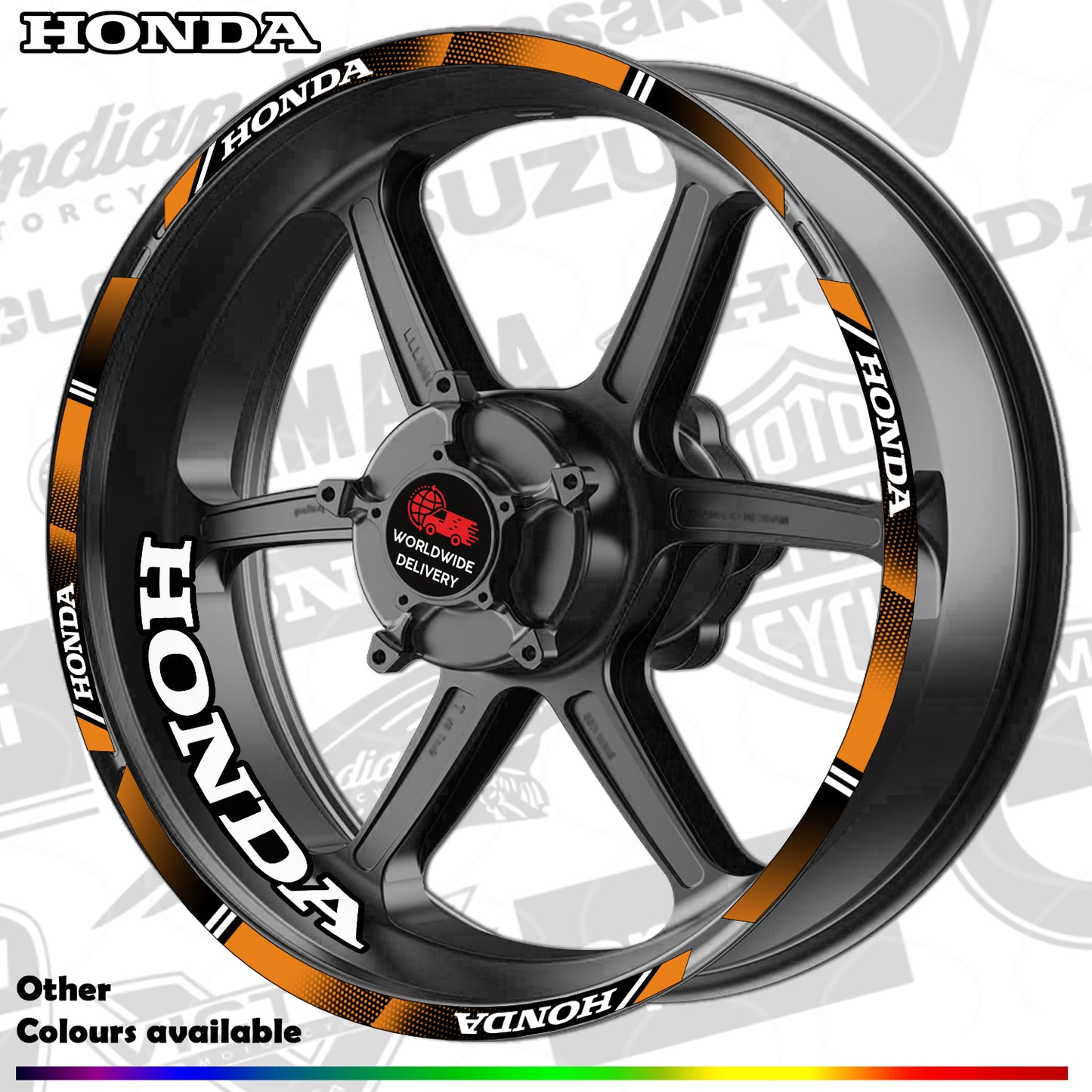 Honda CBR Wheel Decals | Motorcycle Rim Stickers HRC for Fireblade