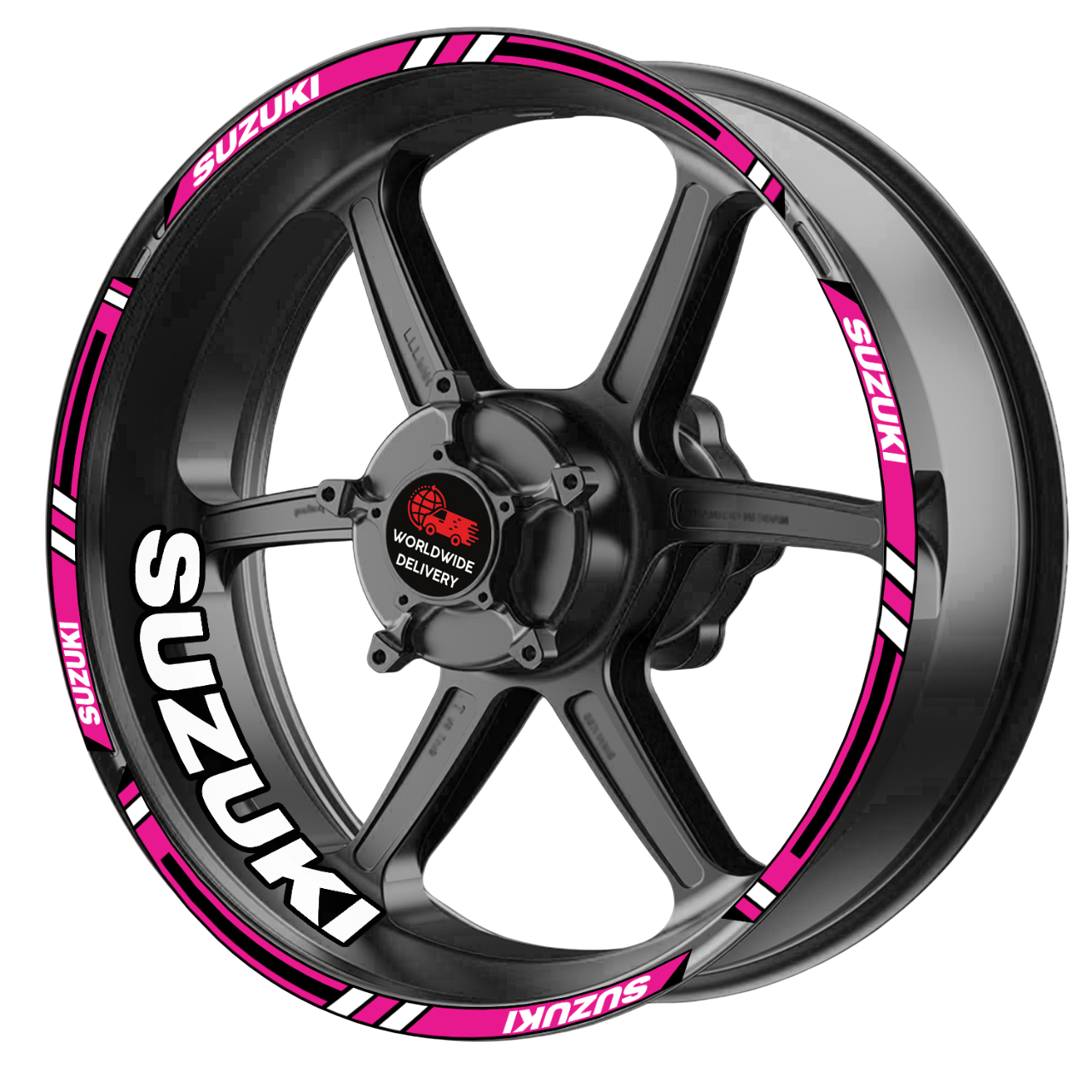 Suzuki GSX-8R Wheel Rim Decals | Blue Motorcycle Stickers & Stripes