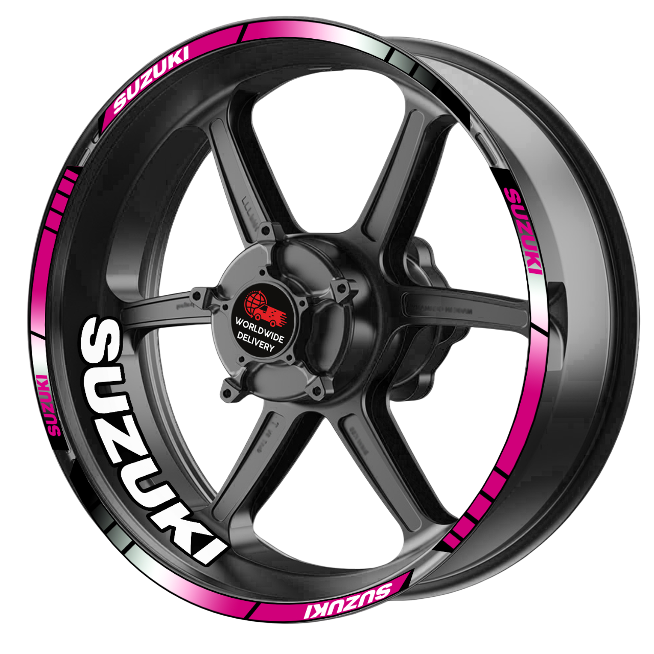 Suzuki GSX-8R Wheel Decals | Motorcycle Rim Stickers Stripes Blue