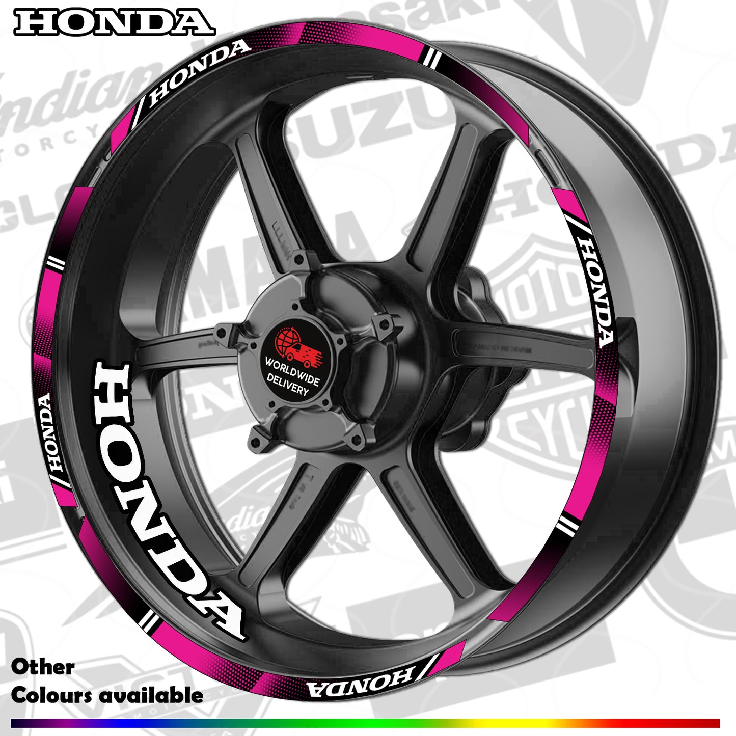 Honda CBR Wheel Decals | Motorcycle Rim Stickers HRC for Fireblade