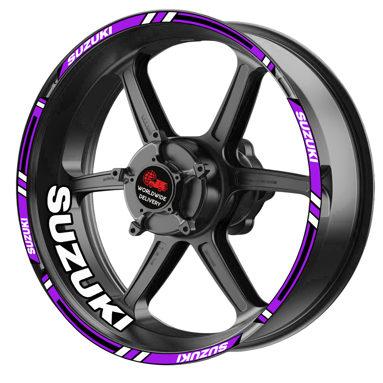 Suzuki GSX-8R Wheel Rim Decals | Blue Motorcycle Stickers & Stripes