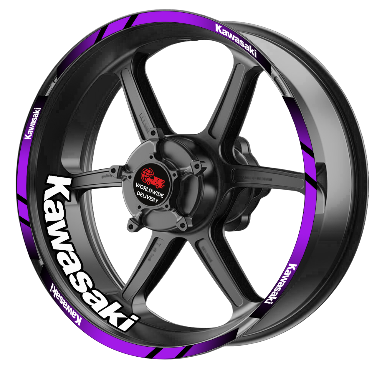 Kawasaki Ninja Wheel Decals | Rim Stickers for H2, H2R, ZX-6R 636, ZX-10R, 400