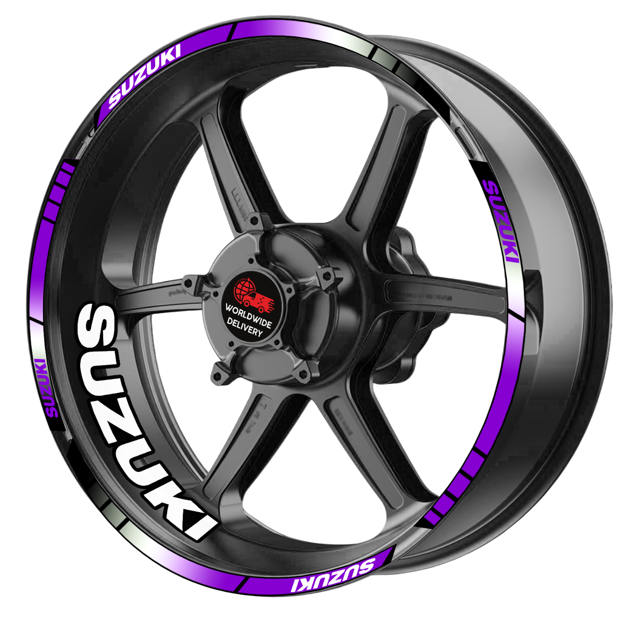 Suzuki GSX-8R Wheel Decals | Motorcycle Rim Stickers Stripes Blue