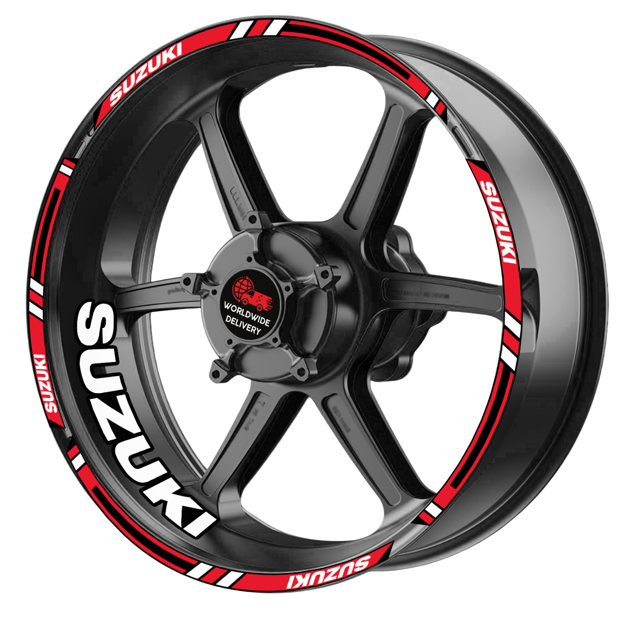 Suzuki GSX-8R Wheel Rim Decals | Blue Motorcycle Stickers & Stripes