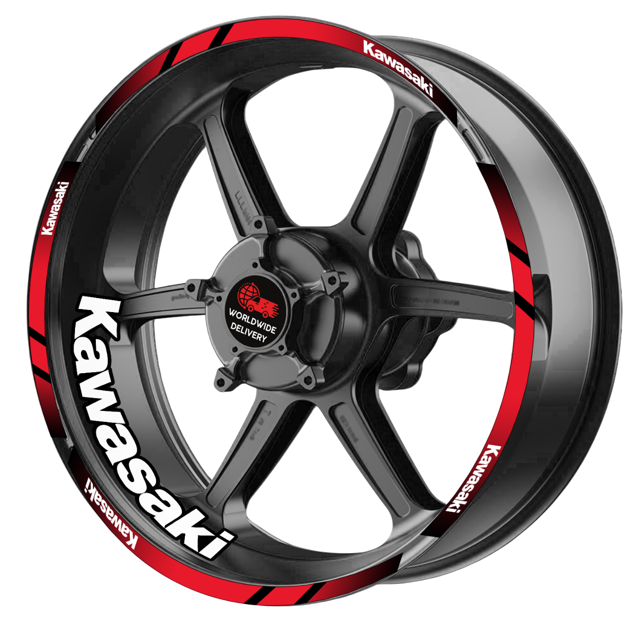 Kawasaki Ninja Wheel Decals | Rim Stickers for H2, H2R, ZX-6R 636, ZX-10R, 400