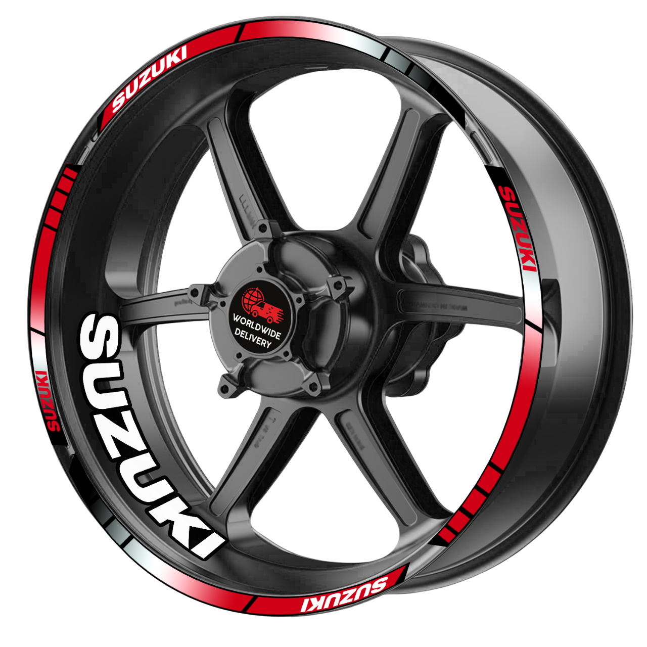 Suzuki GSX-8R Wheel Decals | Motorcycle Rim Stickers Stripes Blue