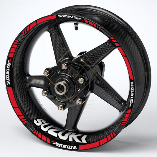 Suzuki SV650 motorcycle wheel decals – 20-piece rim and inner stickers, professional quality, mirrored graphics