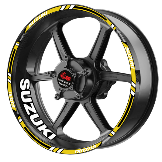 Suzuki GSX-8R Wheel Rim Decals | Blue Motorcycle Stickers & Stripes