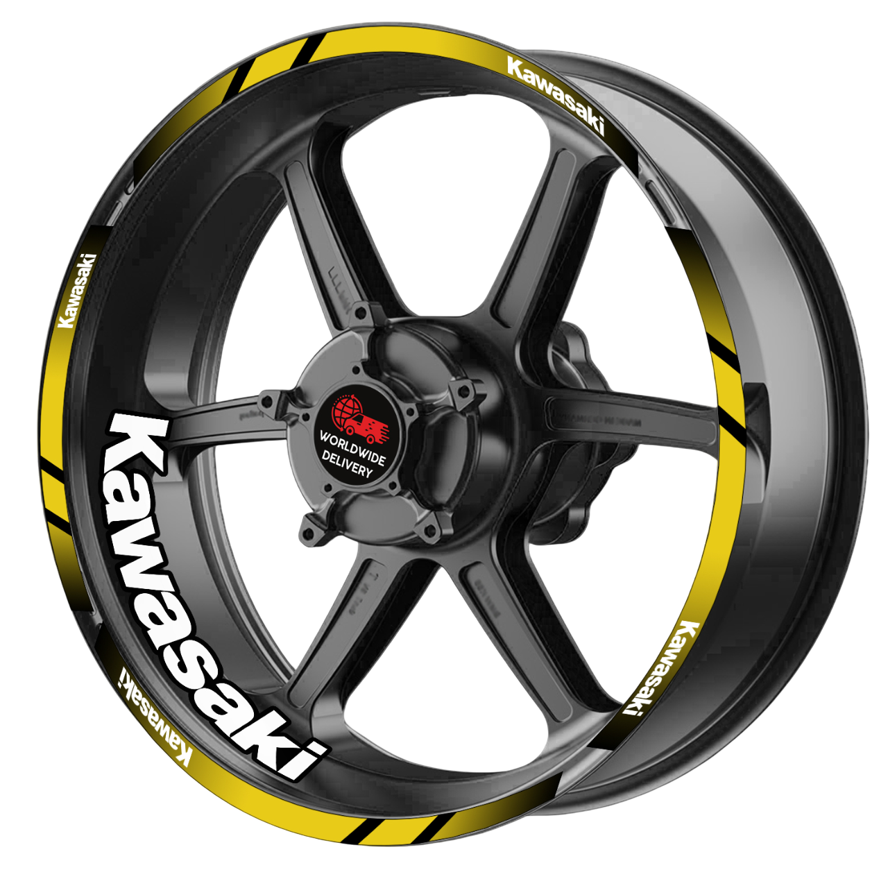 Kawasaki Ninja Wheel Decals | Rim Stickers for H2, H2R, ZX-6R 636, ZX-10R, 400