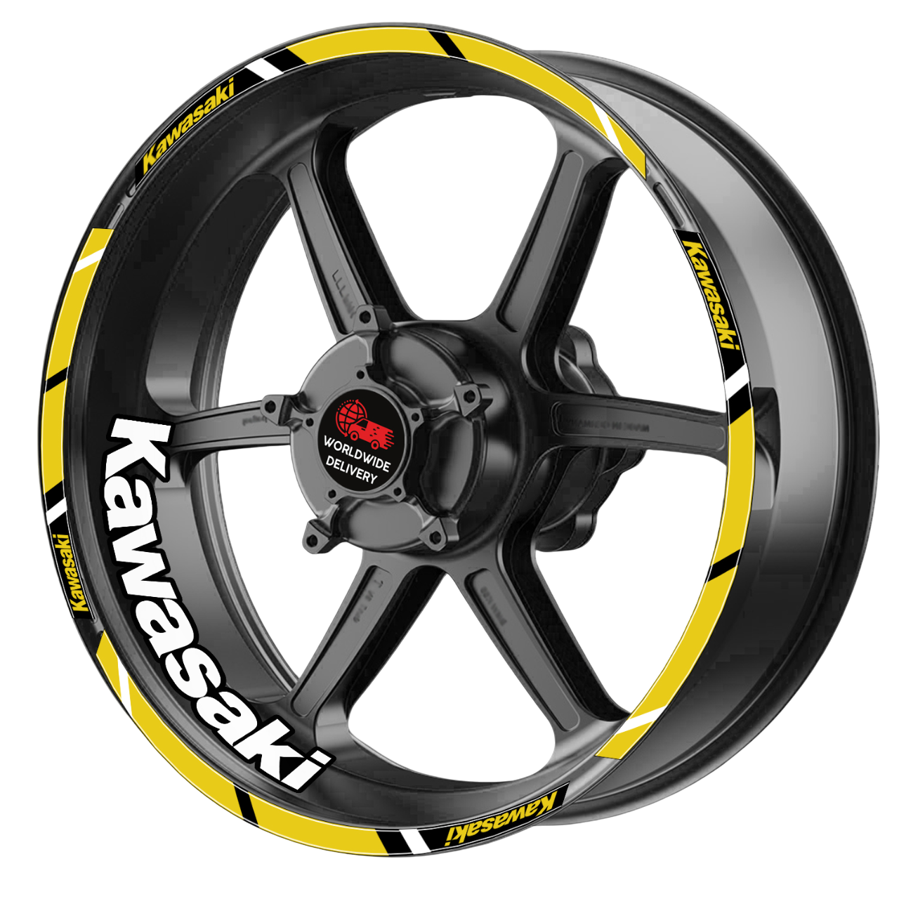 Motorcycle Rim Stickers – Kawasaki Ninja Wheel Decals for ZX-6R, ZX-10R, H2, H2R, 400