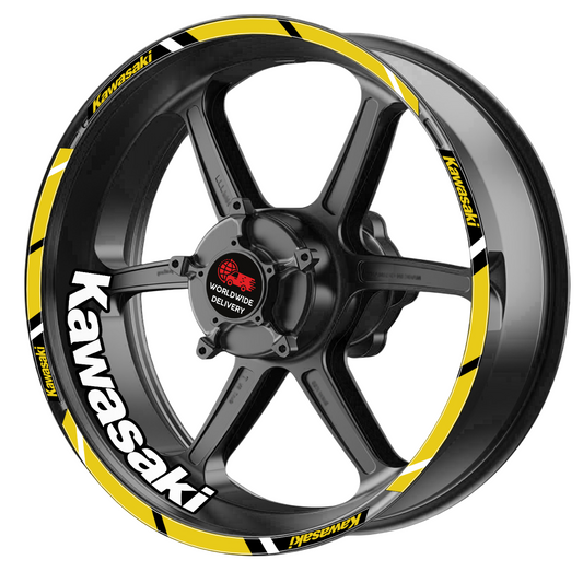 Motorcycle Rim Stickers – Kawasaki Ninja Wheel Decals for ZX-6R, ZX-10R, H2, H2R, 400