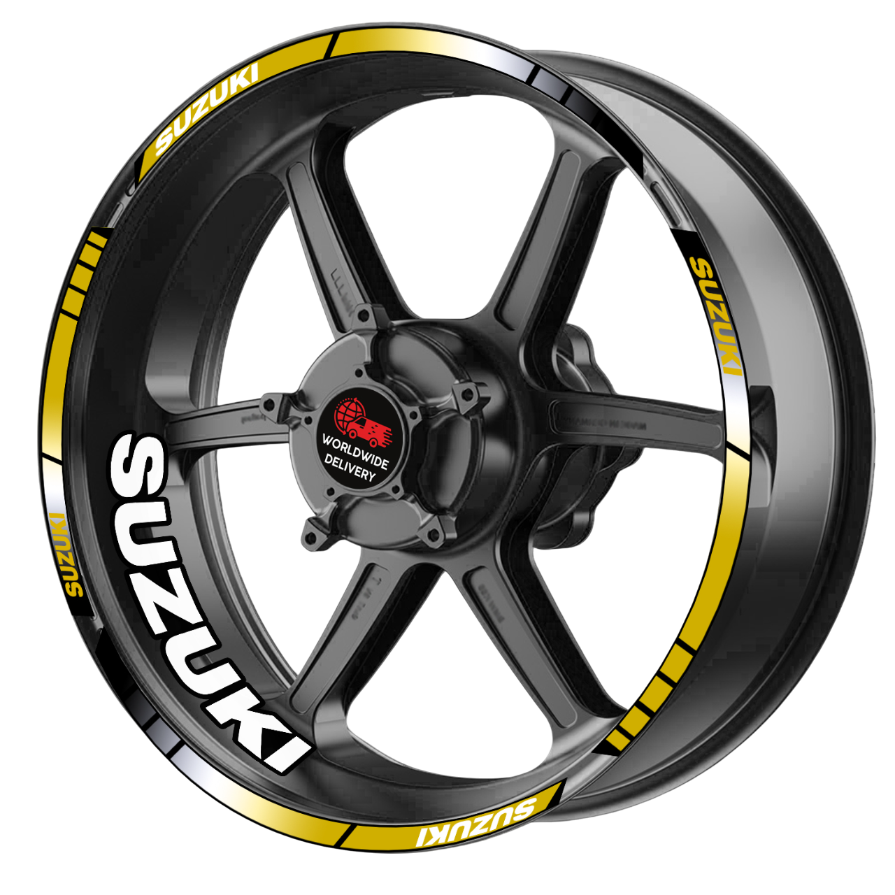 Suzuki GSX-8R Wheel Decals | Motorcycle Rim Stickers Stripes Blue