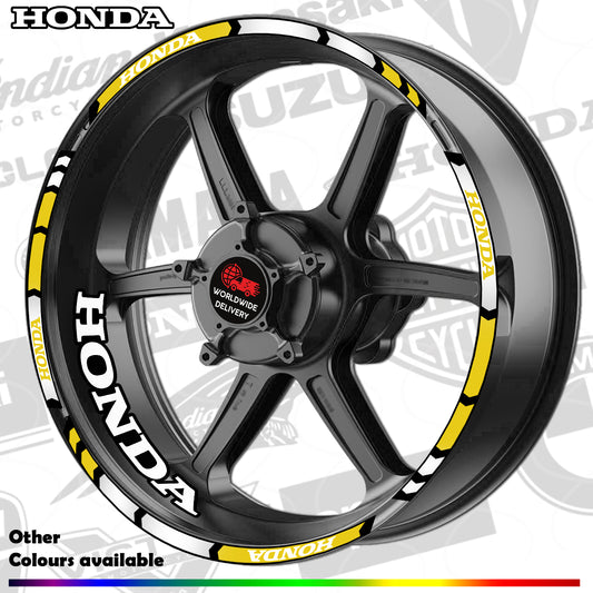 Motorcycle Rim Stickers – Honda CBR Fireblade Wheel Decals HRC Stripes